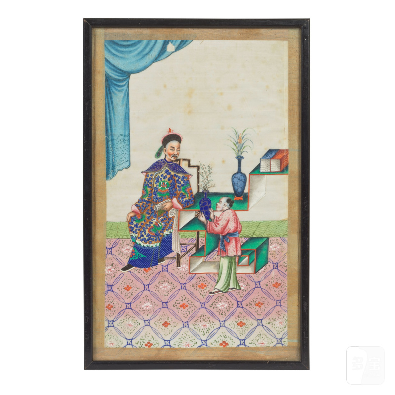 中國畫家 十九世紀 室内人物一組十二幅 水粉紙本 鏡框 | CHINESE ARTIST (19TH CENTURY) - 图18